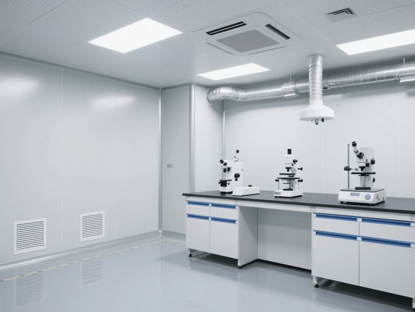 蚌埠實驗室裝修：1000平恒溫恒濕實驗室凈化裝修效果